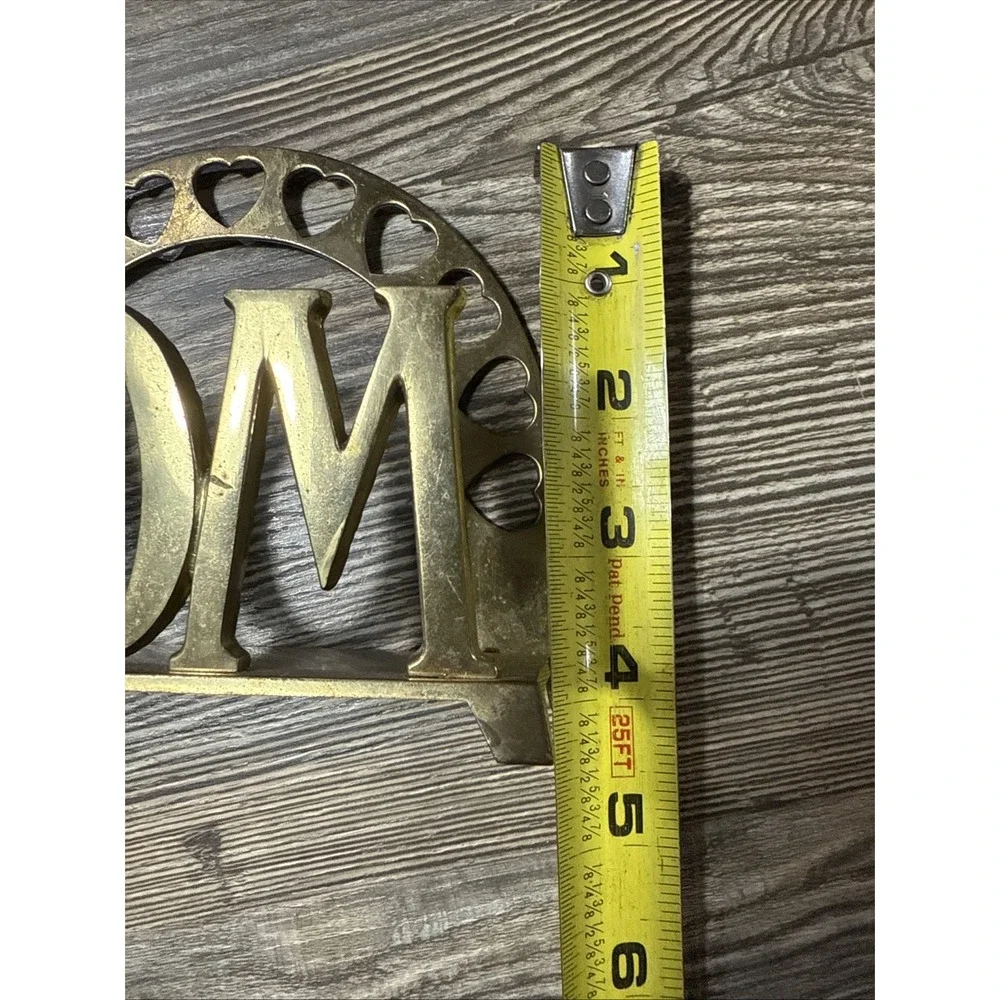 Vintage Russ Brass Mom‎ Napkin Holder Arch of Hearts